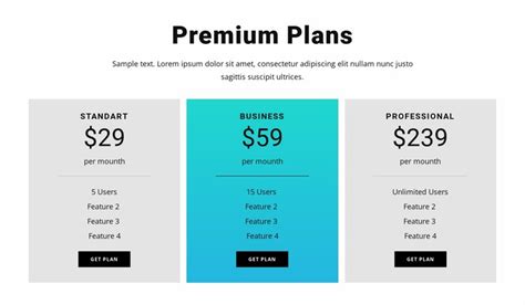 Premium Plans Html Code Example By Nicepage