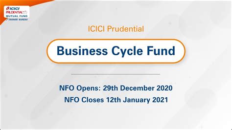 Icici Prudential Business Cycle Fund Nfo Youtube