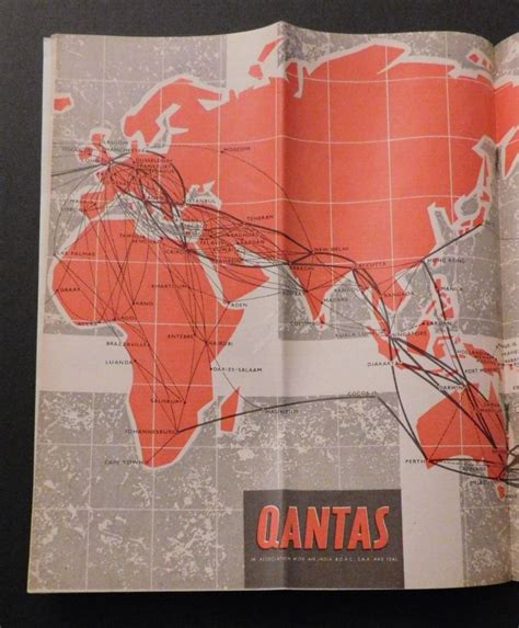 1964 Qantas Empire Airways Vintage Flight Brochure Aviation Memorabilia