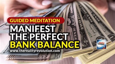 Guided Meditation Manifest The Perfect Bank Balance YouTube