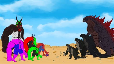 EVOLUTION Of GODZILLA Vs EVOLUTION Of SPIDER HULK Size Comparison