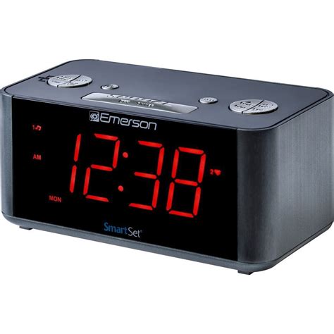 Emerson Smartset Alarm Clock Radio With Bluetooth Speaker Usb Charger