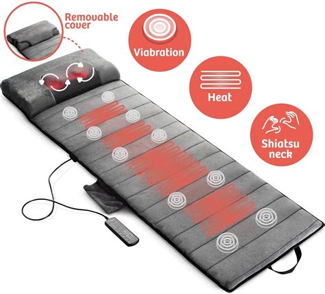 Full Body Massage Mat W Shiatsu Neck Massage Belmintco