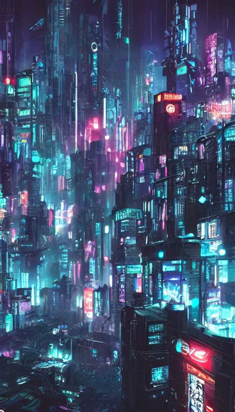 A Cyberpunk Cityscape Stable Diffusion