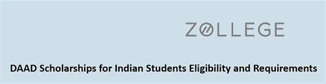 DAAD Scholarships for Indian Students Eligibility and Requirements 