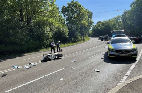 Biker schwer verletzt Weinsteige für eine Stunde gesperrt