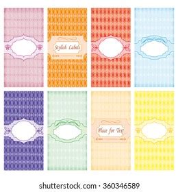 Collection Stylish Vintage Labels Frames Stock Vector Royalty Free