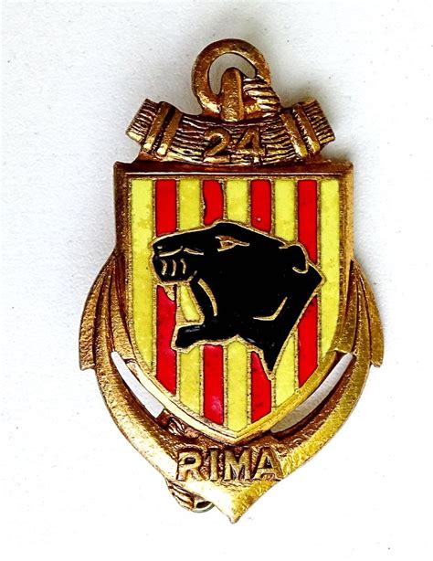 Insigne 24ème Régiment d Infanterie de Marine Drago émail Vehicle