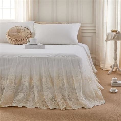 Amazon Romantic Summer Ruffled Bed Skirt With Sheet Dust Ruffle