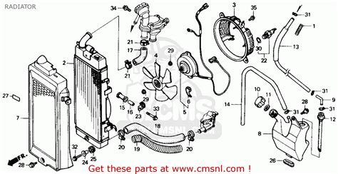 Honda Vt C Shadow G Usa California Radiator Schematic Partsfiche