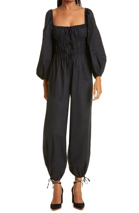 Buy Ulla Johnson Amalie Puff Sleeve Jogger Jumpsuit Noir At Off