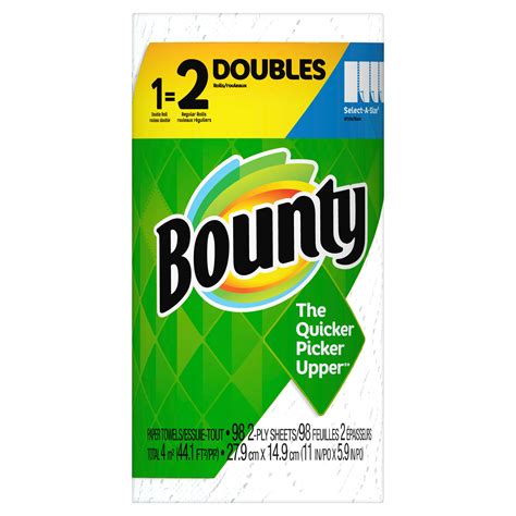 Bounty Select A Size Paper Towels White Double Roll Regular