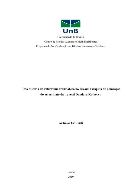 Uma História De Extermínio Transfóbico No Brasil a Disputa De Nomeação