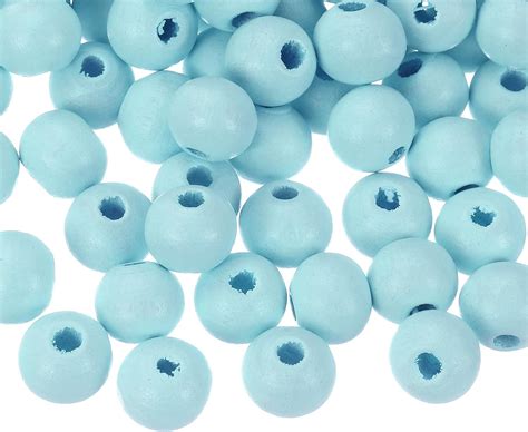 Amazon Uxcell 200Pcs 6mm Colored Natural Wood Beads Large Hole