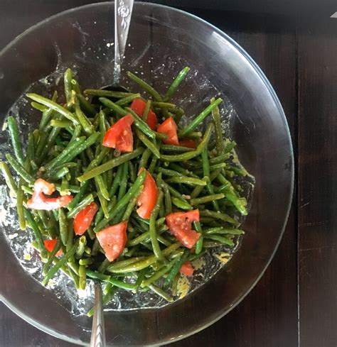 Easy Green Bean Tomato Salad With Spicy Mustard Nicki Woo The Home Guru Easy Green Beans