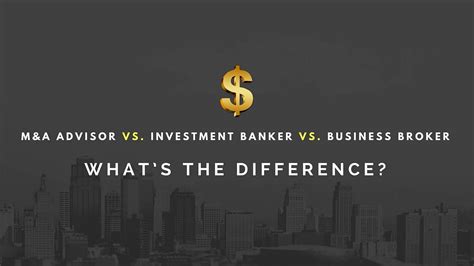 M And A Advisor Vs Investment Banker Vs Business Broker Whats The Difference By Alcor