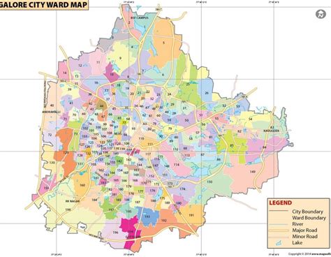 Political Map Of Bengaluru Depicting 198 Wards Download