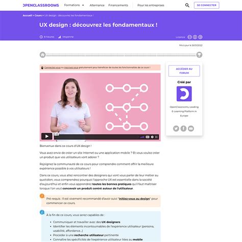 Tutoriel OpenClassrooms UX Design CD Ui