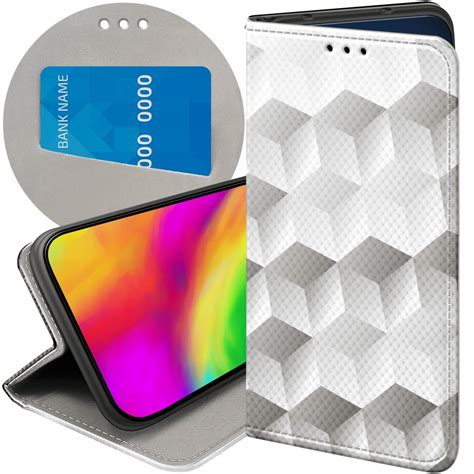 ETUI Z KLAPKĄ DO IPHONE 12 12 PRO WZORY 3D GEOMETRYCZNE ILUZJA