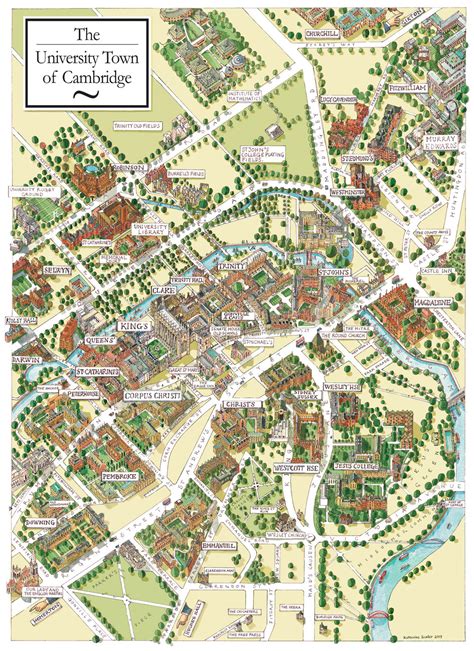 Cambridge University Map | Color 2018