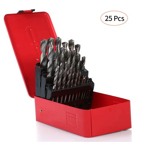 25pcs 10 13mm Twist Drill Bit Set Good Quality Hss Twist Drill Bit Set