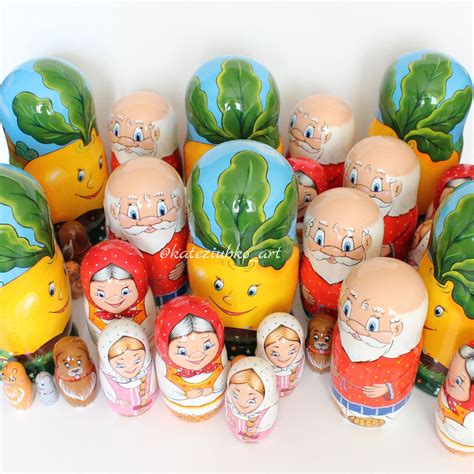 Матрешка "Репка" – заказать на Ярмарке Мастеров – AADJBRU | Матрешки ...