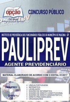 Apostila Concurso PAULIPREV 2018 AGENTE PREVIDENCIÁRIO