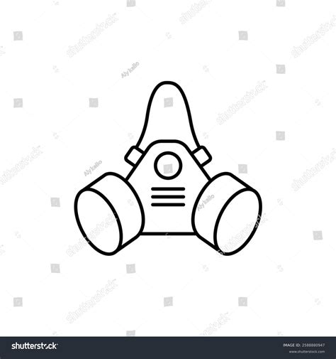 Respirator Filter Cartridges Icon Vector Logo Stock Vector (Royalty