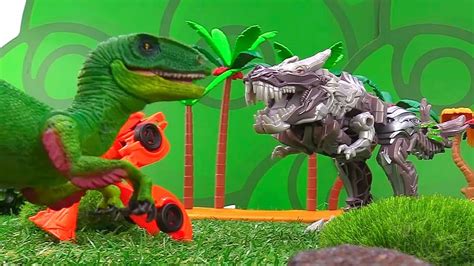 Игры с Трансформерами - Динобот встречает динозавров – Видео для ...