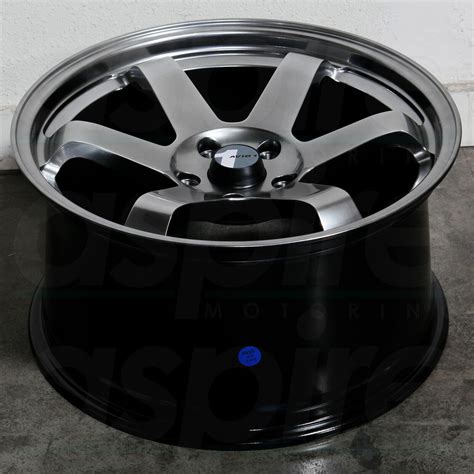 17x8 Avid1 Av06 Av 06 4x100 35 Hyper Black Wheels Rims Set4 Wheels