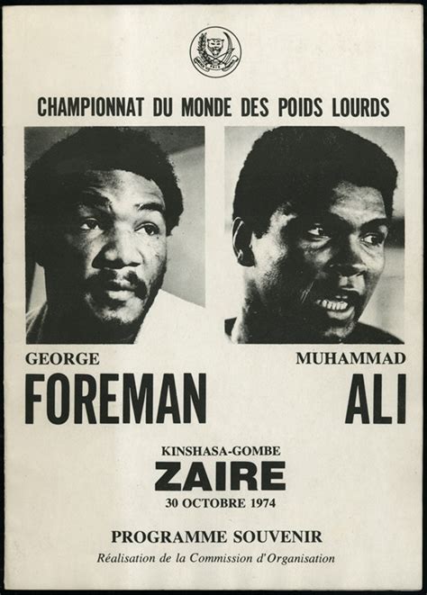 1974 Ali-Foreman Zaire On Site Program