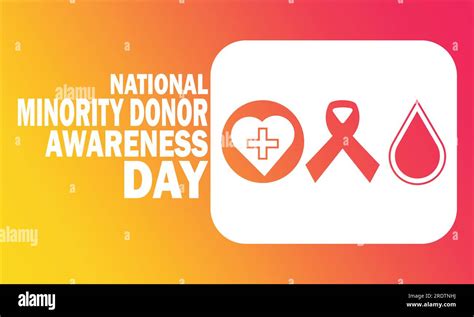 National Minority Donor Awareness Day Vector Illustration Suitable For