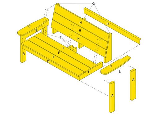 Wooden Bench Plans – DIY Garden Bench | Garden bench diy, Wooden bench ...