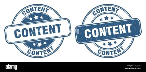 content stamp content sign  grunge label stock vector image
