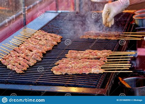 Chicken Satay On Grill Stock Photo Image Of Richmond