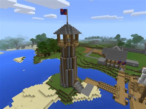 Mittelalterlicher Leuchtturm In Minecraft Bauen Minecraft Bauideen De