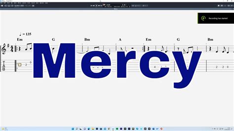 Shawn Mendes Mercy Interactive Guitar Tabs Youtube