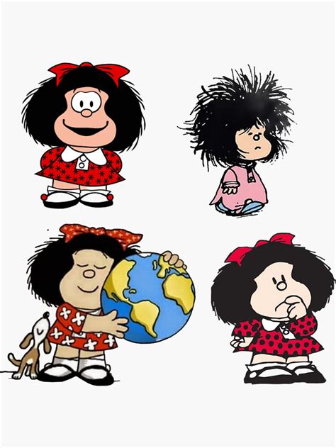 Pegatina Divertidos Cómics De Mafalda Quino De Minimalistlive Redbubble