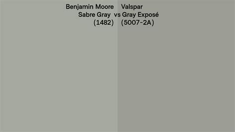 Benjamin Moore Sabre Gray Vs Valspar Gray Expos A Side