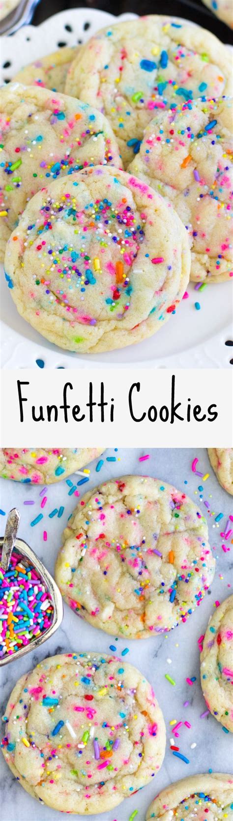 Funfetti Cookies These Were So Good And Easy To Make No Mixer Baking Desserts Funfetti