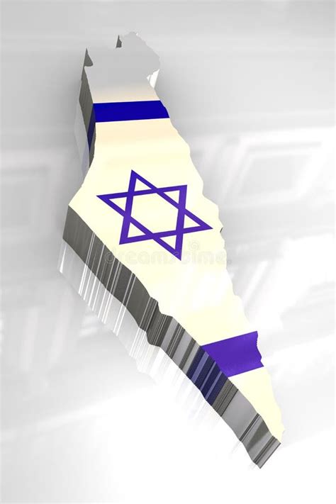 3d Flag Map Of Israel Stock Illustration Illustration Of Jews 9255353