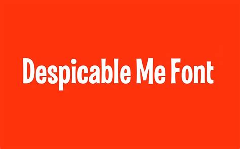 Despicable Me Font Free Download - Graphic Design Fonts