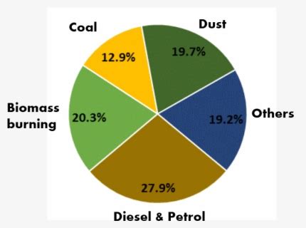 Air Pollution Pie Chart In India , Free Transparent Clipart - ClipartKey