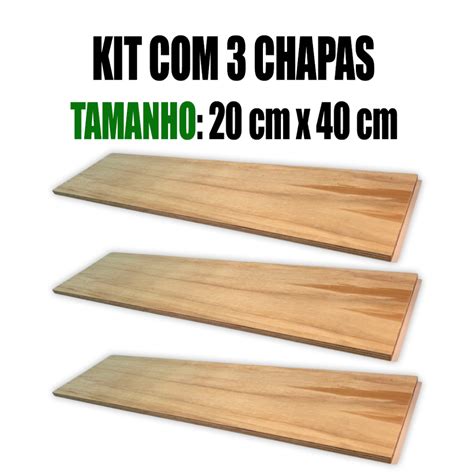 Kit Placas Chapa De Compensado Naval Mm Envernizada Cm X Cm