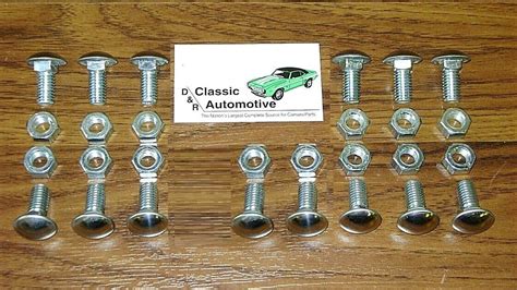 Bumper Bolts 28pc Kit Stainless Cap Front+rear Chevelle Nova Lemans ...