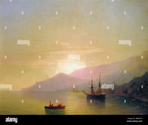 Ships At Anchor 1851 By Ivan Aivazovsky Stock Photo Alamy