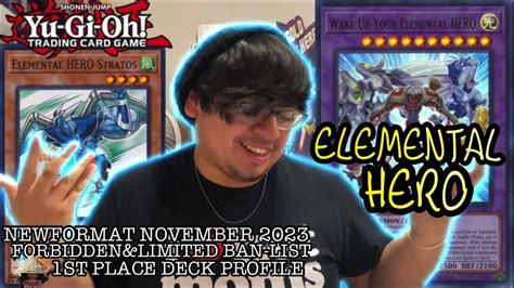 Yugioh New Format November 2023 1st Place Deck Profile Elemental Hero