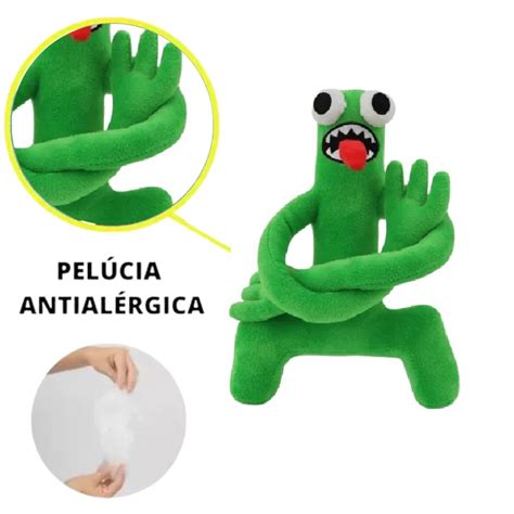 Pelúcia Rainbow Friends Roblox Boneco Monstro Verde Boneco Babao 40cm