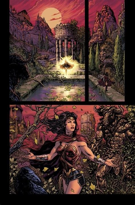 Four Pages From Wonder Woman Rebirth By Liam Sharp Laura Martin And