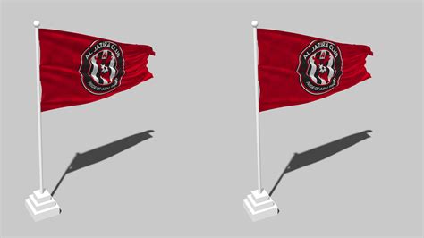 Al Jazira Football Club Flag Seamless Looped Waving with Pole Base ...